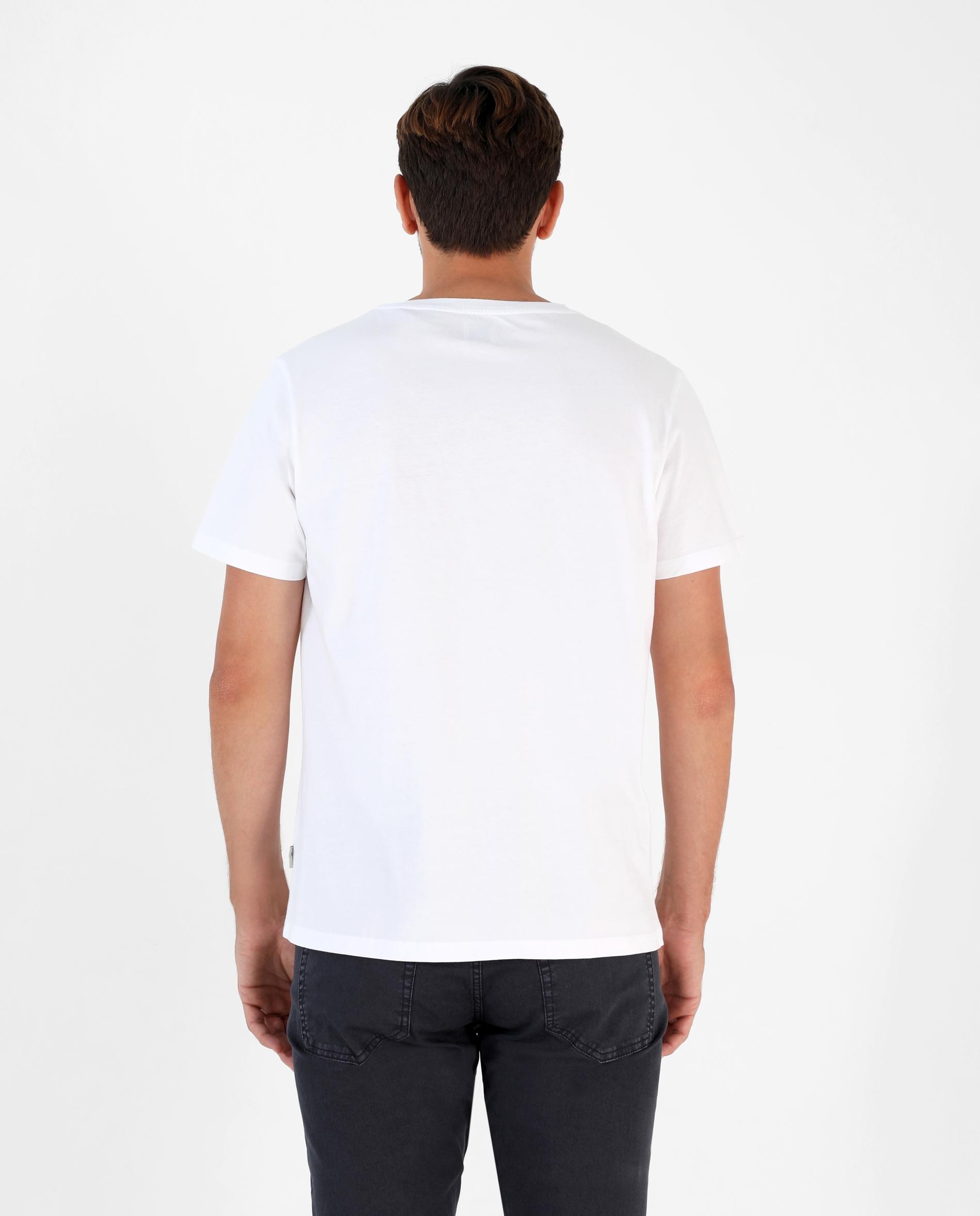 Camiseta de hombre lisa de manga corta - Blanco Blanco-3