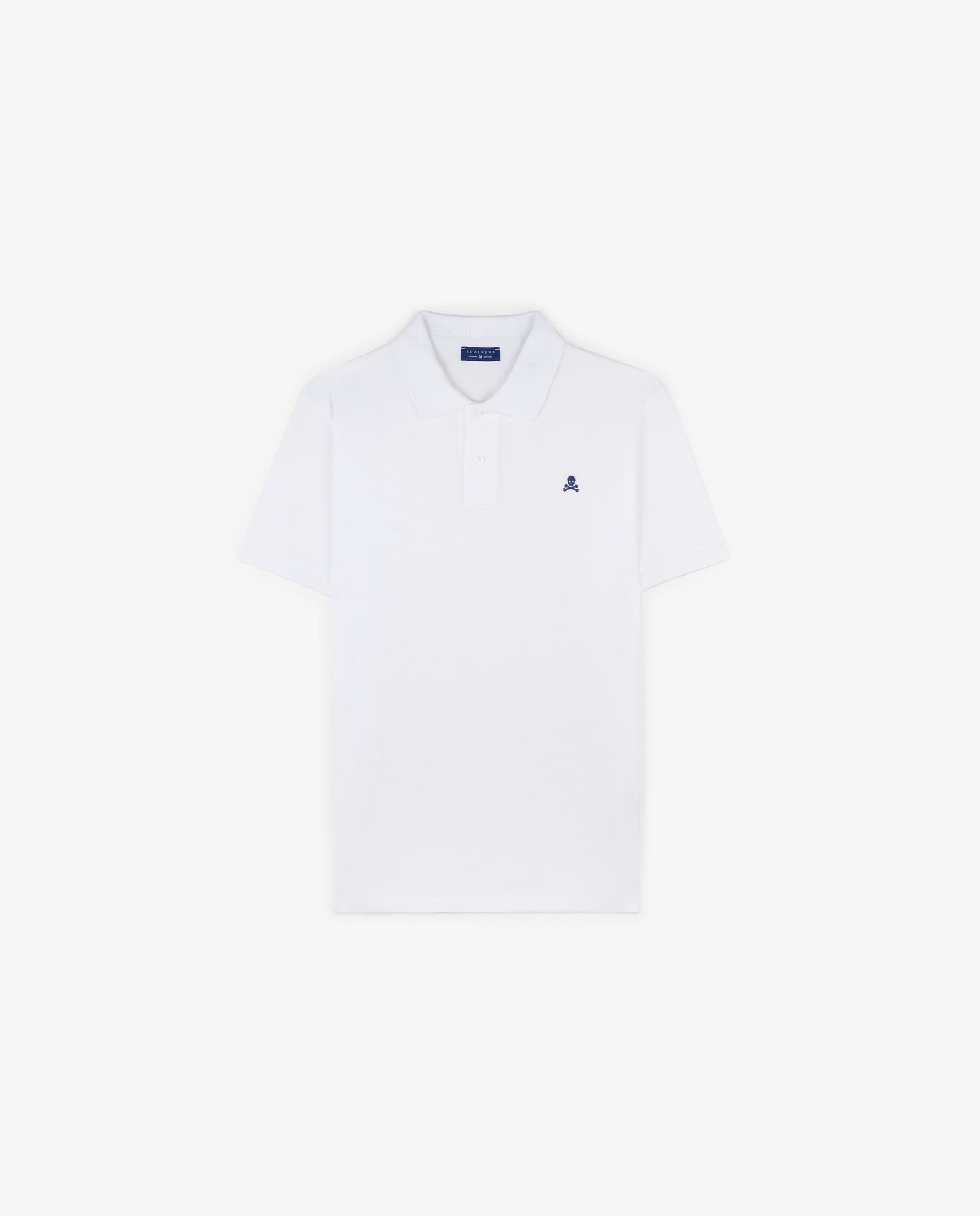 Polo de manga corta de hombre regular fit de algodón - Scalpers - Blanco Blanco-6