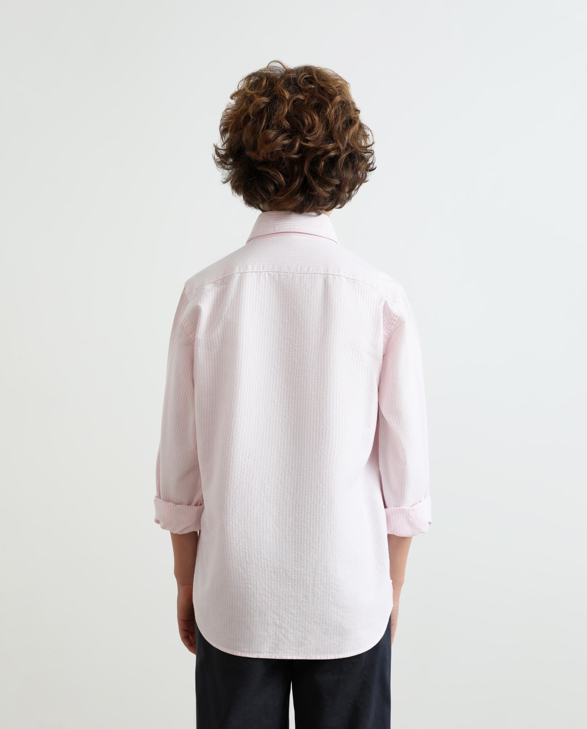 Camisa de niño de algodón con estampado de rayas - Scalpers - Rosa claro Rosa claro-4