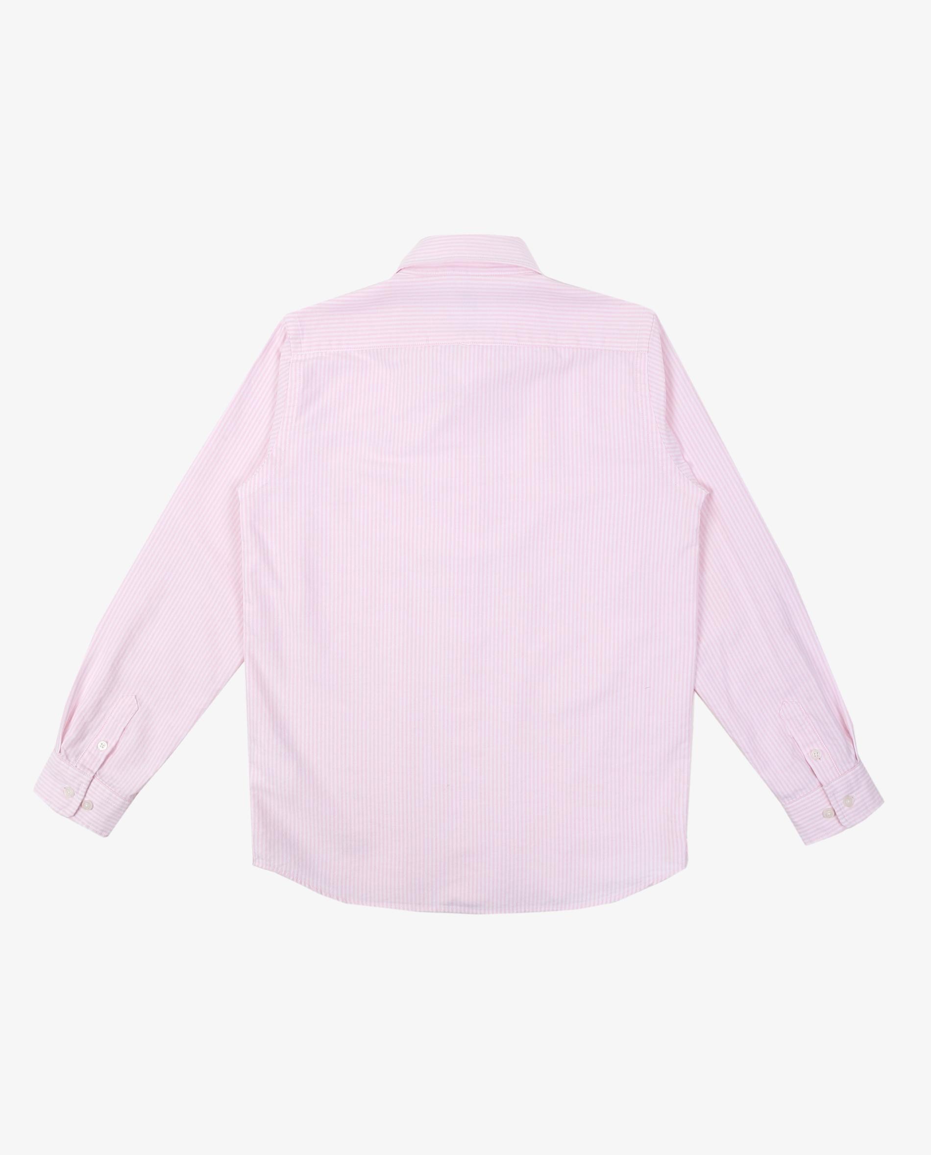 Camisa de niño de algodón con estampado de rayas - Scalpers - Rosa claro Rosa claro-6