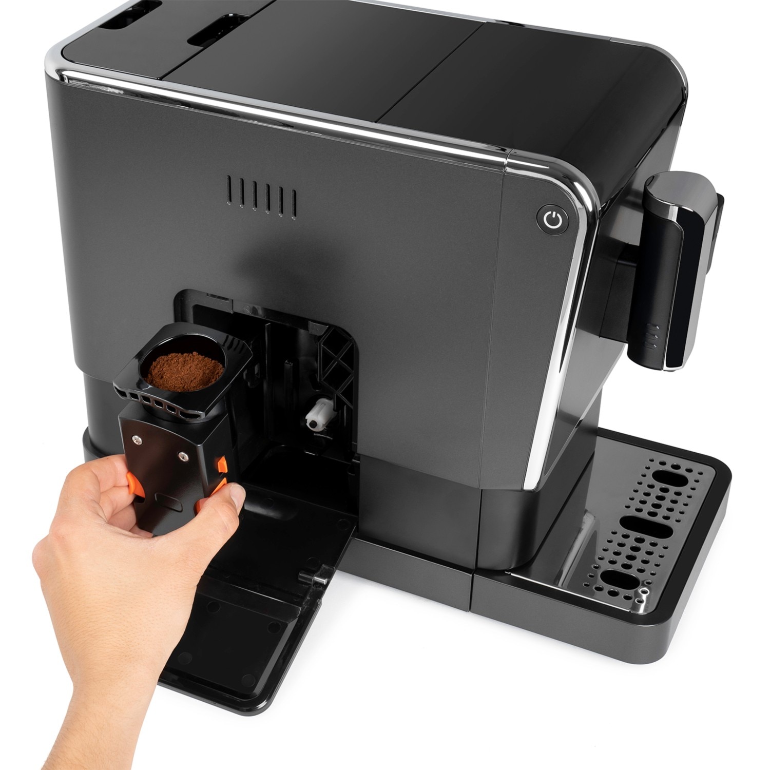 Imagen 2 de Cafetera espresso superautomática Solac CA4810 diseño compacto 19 Bar - Gris Gris