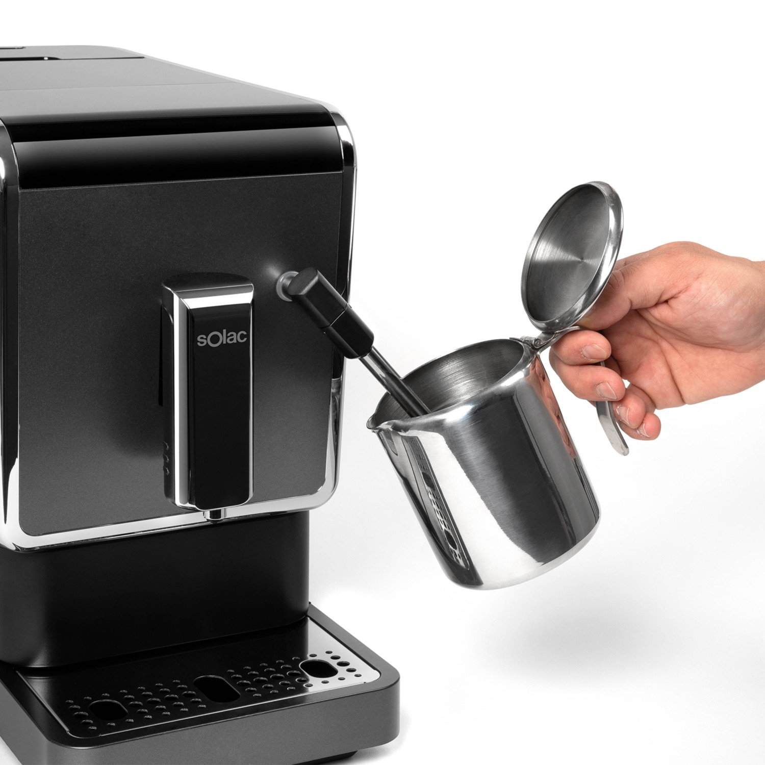 Imagen 6 de Cafetera espresso superautomática Solac CA4810 diseño compacto 19 Bar - Gris Gris