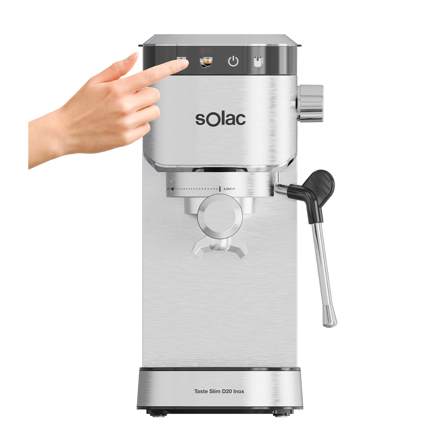 Imagen 4 de Cafetera Espresso SolacTaste Slim D20 Inox 20 bares - Gris Gris