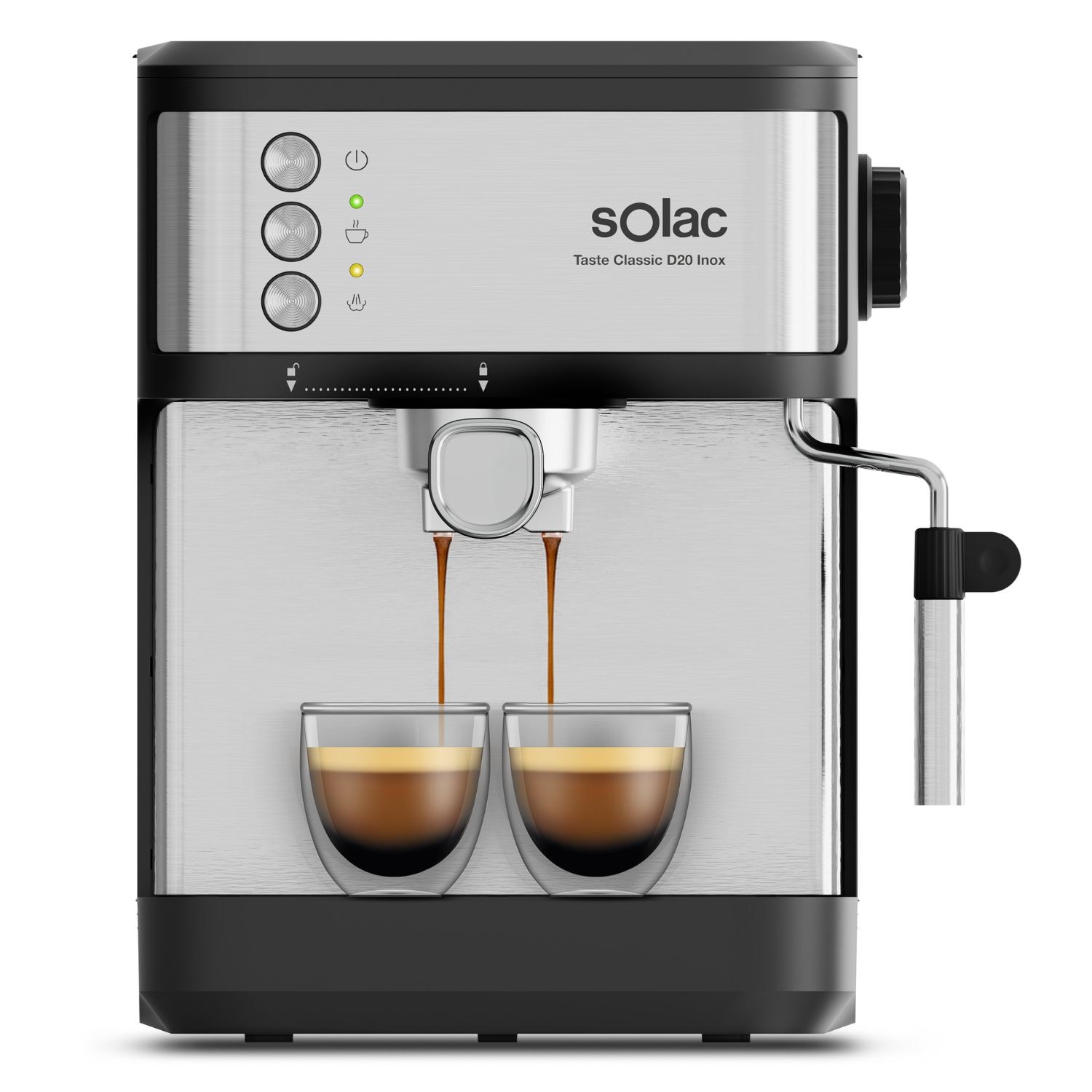 Imagen 0 de Cafetera Espresso Solac Taste Classic D20 Inox 20 bares Negro