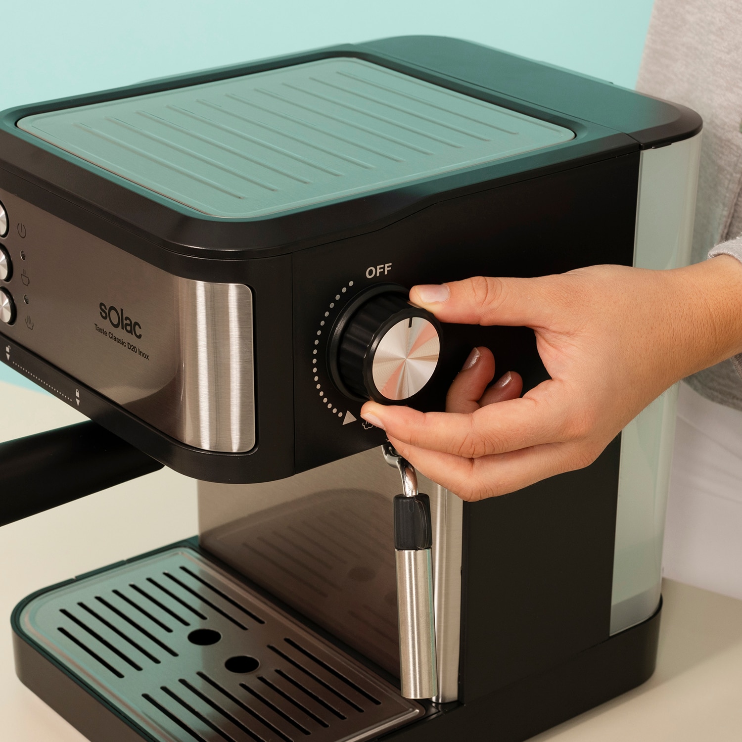 Cafetera Espresso Solac Taste Classic D20 Inox 20 bares - Negro Negro-6