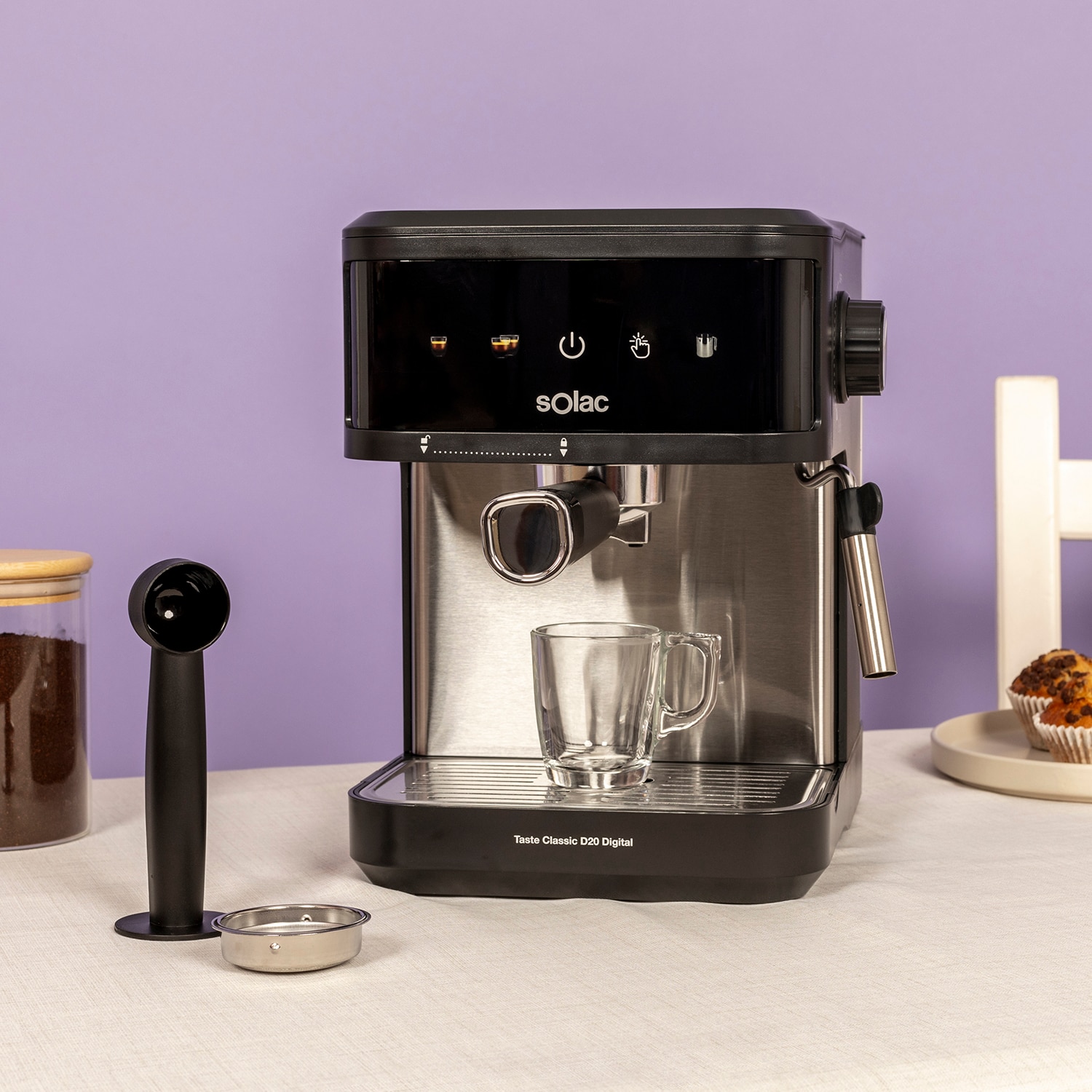 Cafetera Espresso Solac Taste Classic D20 Digital 20 bares - Negro Negro-2