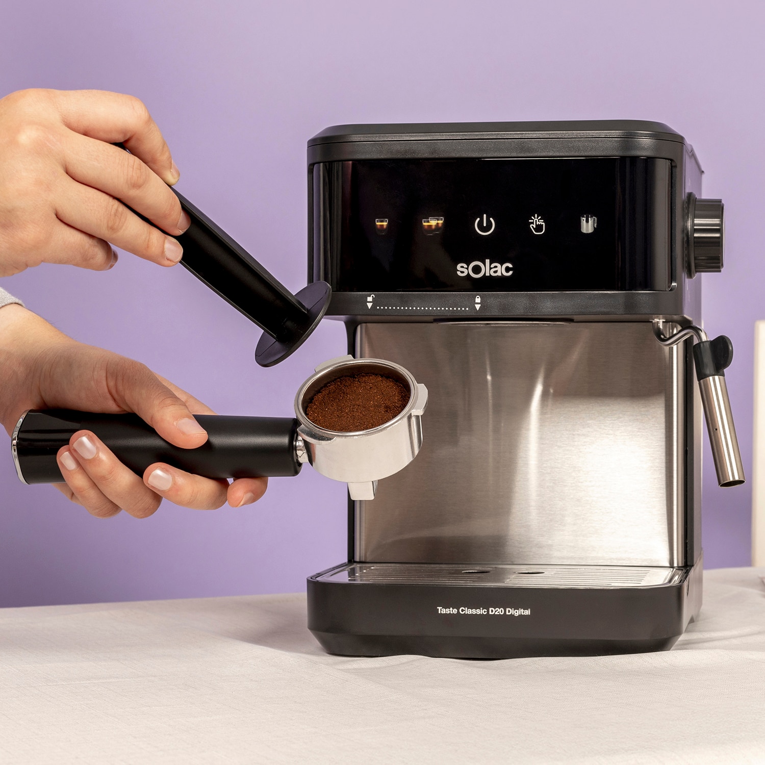 Cafetera Espresso Solac Taste Classic D20 Digital 20 bares - Negro Negro-6