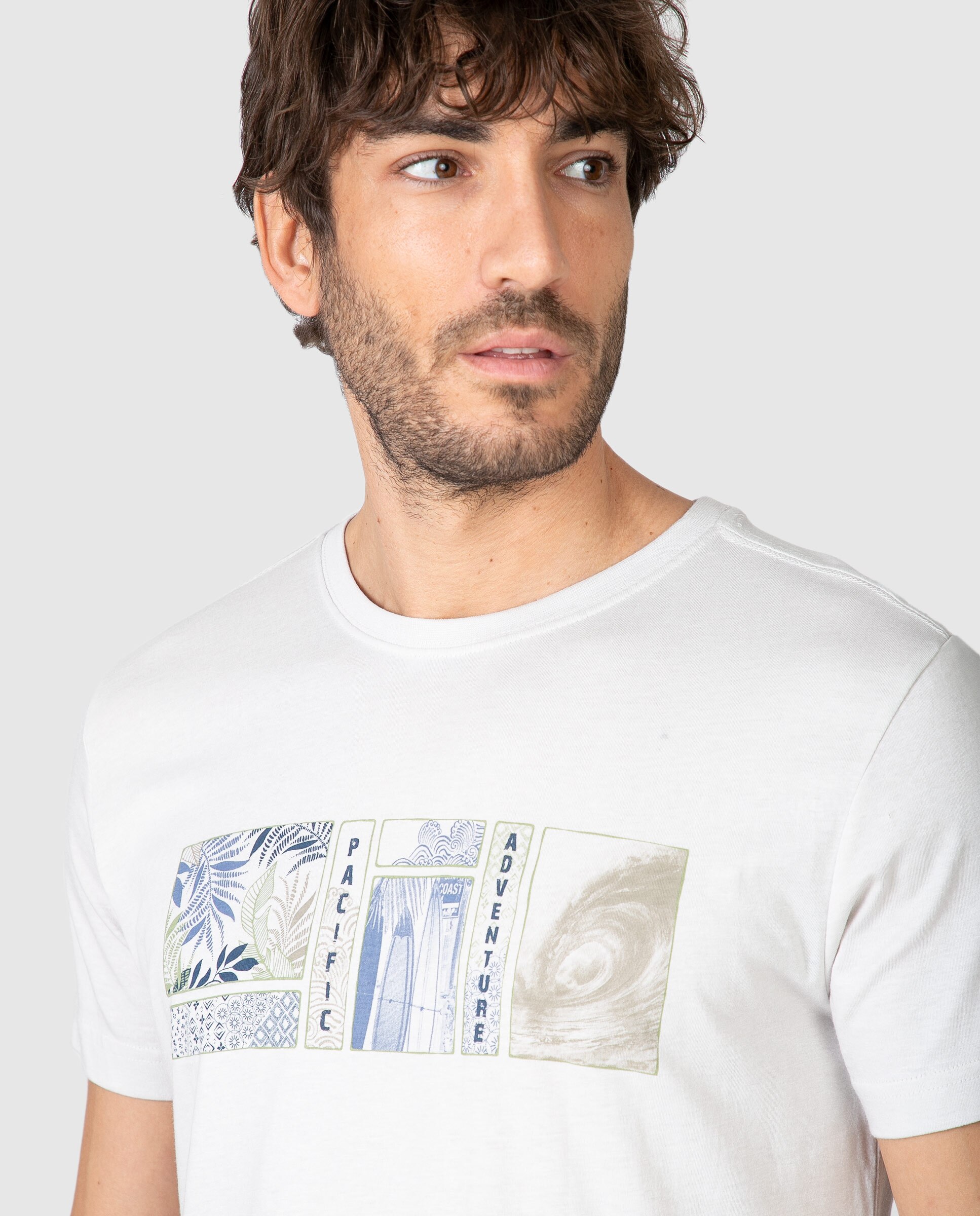 Camiseta de hombre manga corta con estampado gráfico - Massana - Piedra Piedra-3