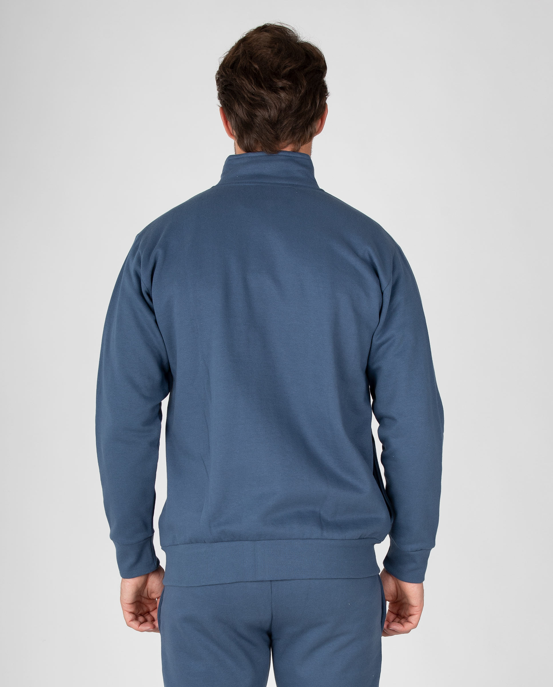 Chaqueta de chándal de hombre con cuello alto y cierre de cremallera - Massana - Azul Azul-2
