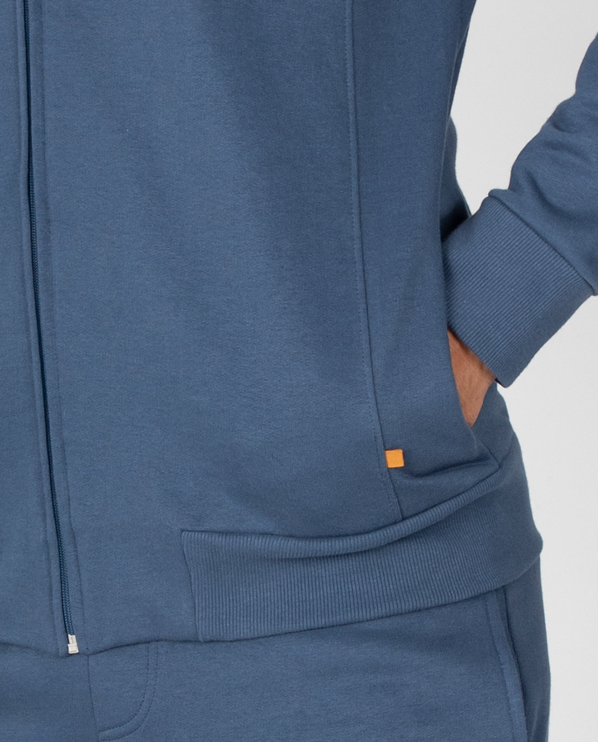 Chaqueta de chándal de hombre con cuello alto y cierre de cremallera - Massana - Azul Azul-3