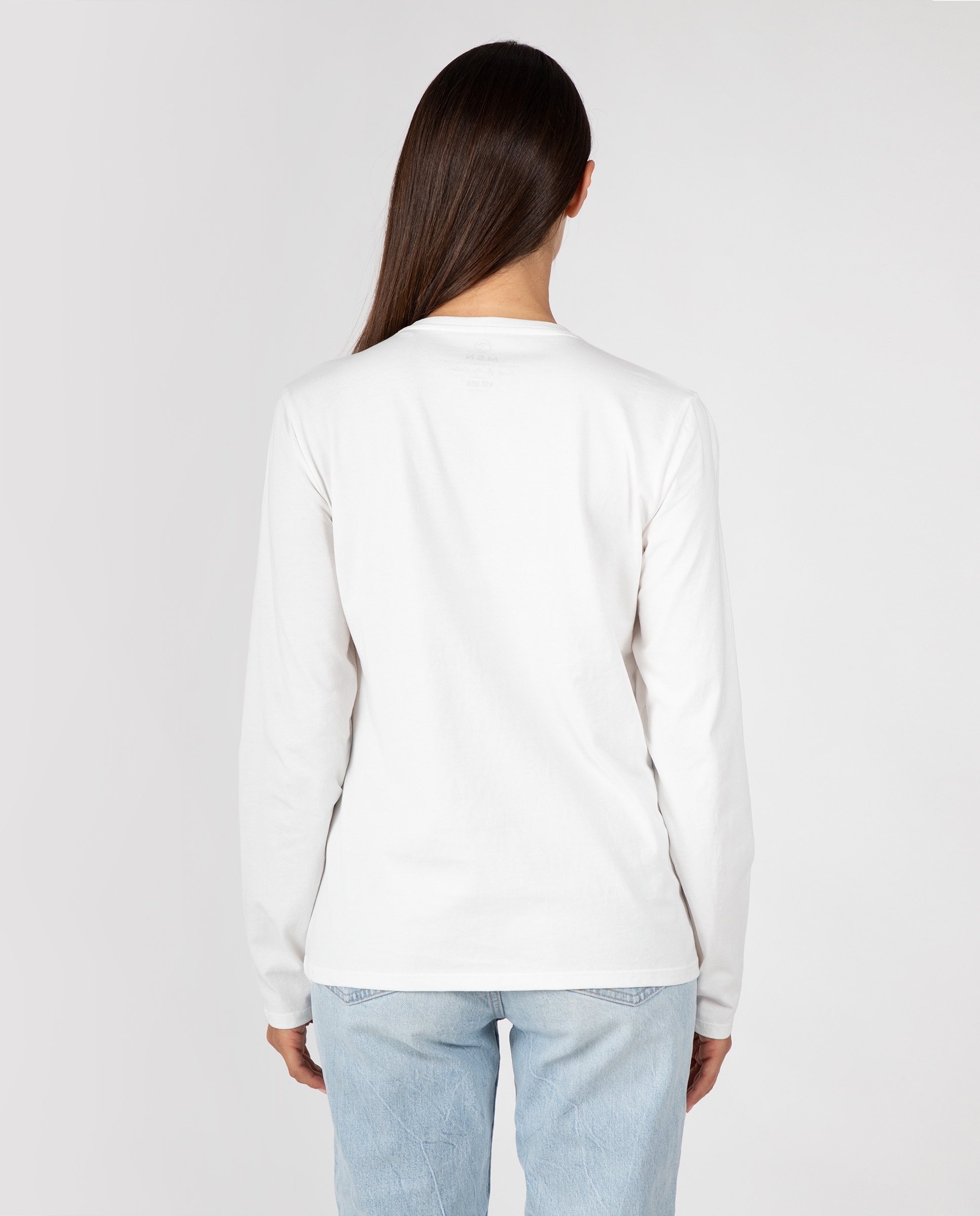 Camiseta básica de mujer con cuello de pico - Massana - Blanco Blanco-2