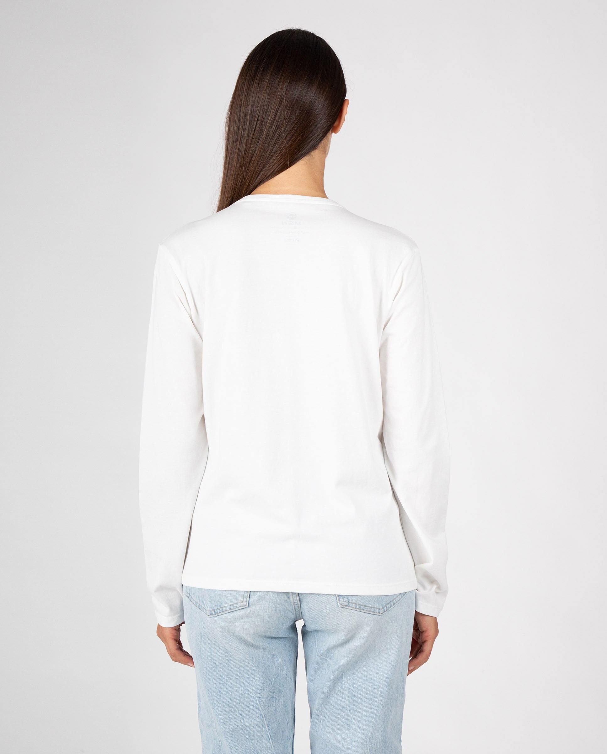 Camiseta básica de mujer con escote abierto pico - Massana - Blanco Blanco-2