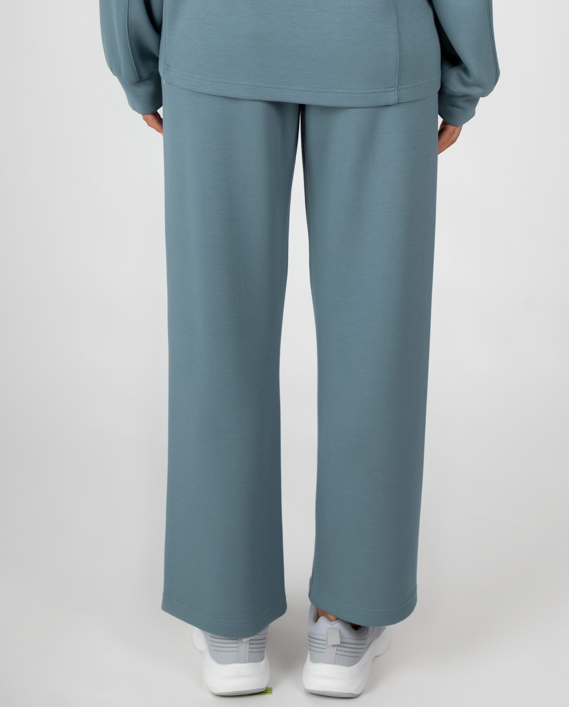 Pantalón de chándal de mujer liso con diseño amplio y bolsillos - Massana - Petróleo Petróleo-2
