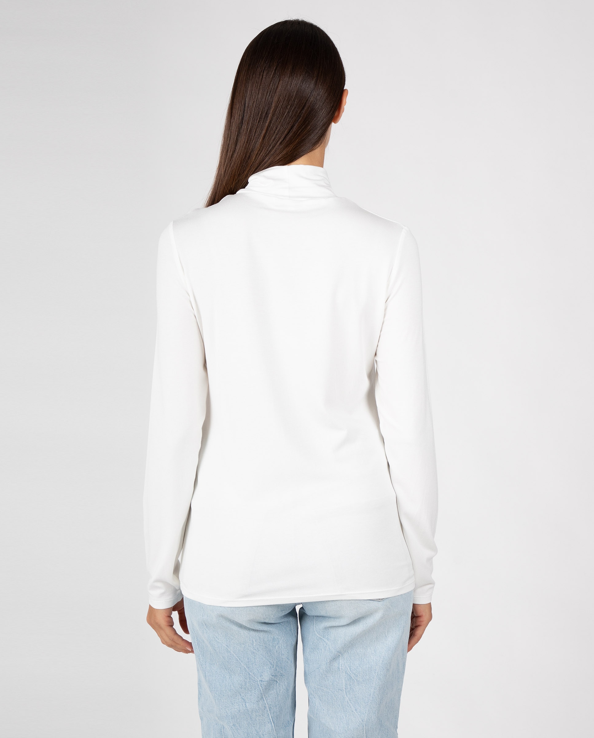Camiseta básica de mujer con cuello alto - Massana - Crudo Crudo-2
