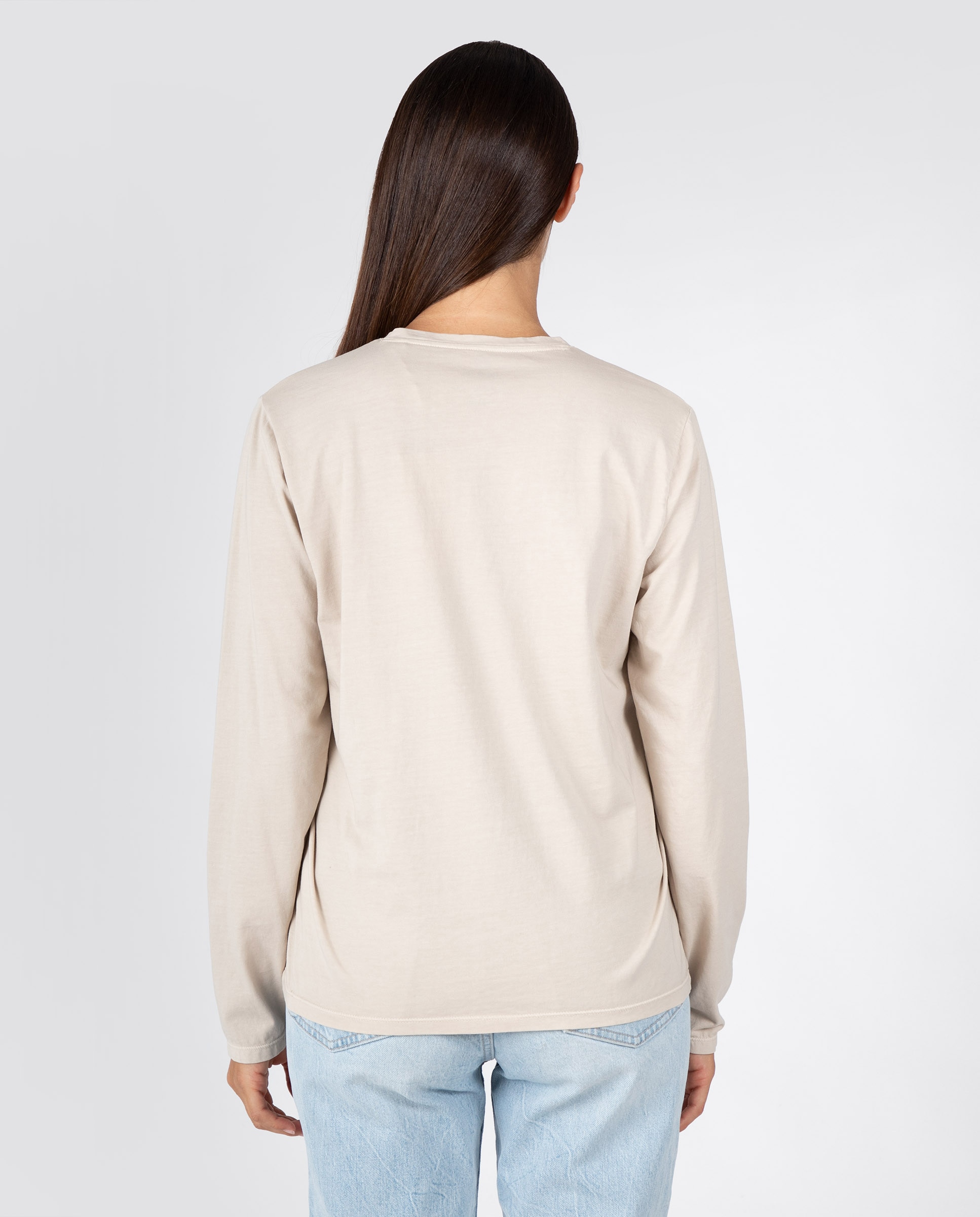 Camiseta básica de mujer con cuello de pico - Massana - Beige Beige-2