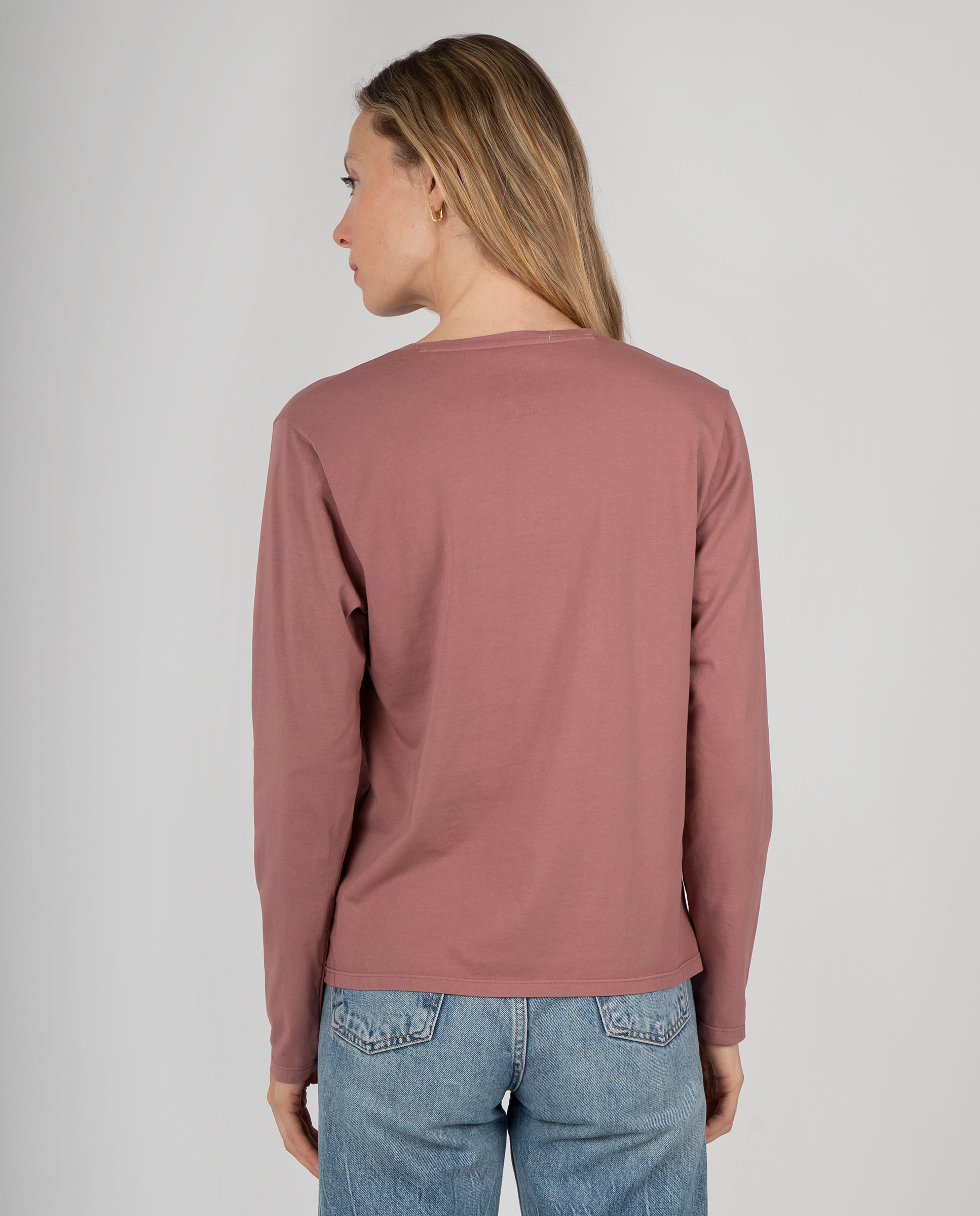 Camiseta básica de mujer con escote abierto pico - Massana - Rosa Rosa-2