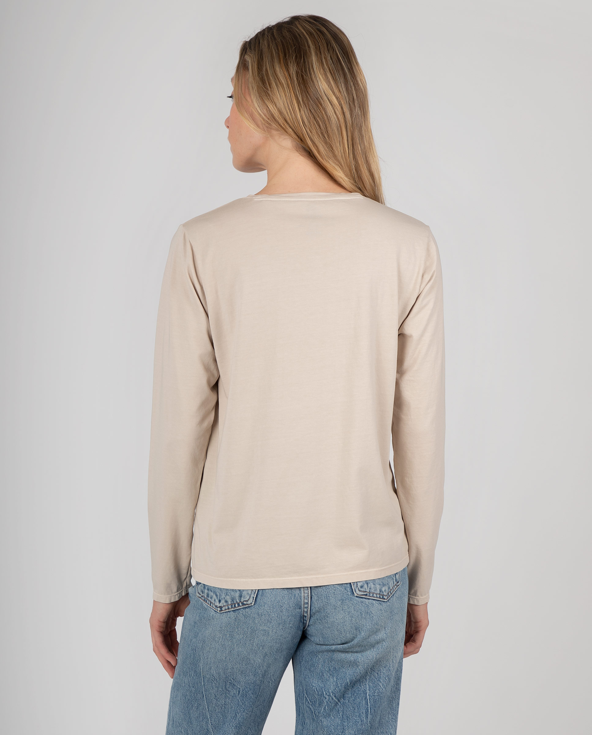 Camiseta básica de mujer con cuello redondo - Massana - Beige Beige-2