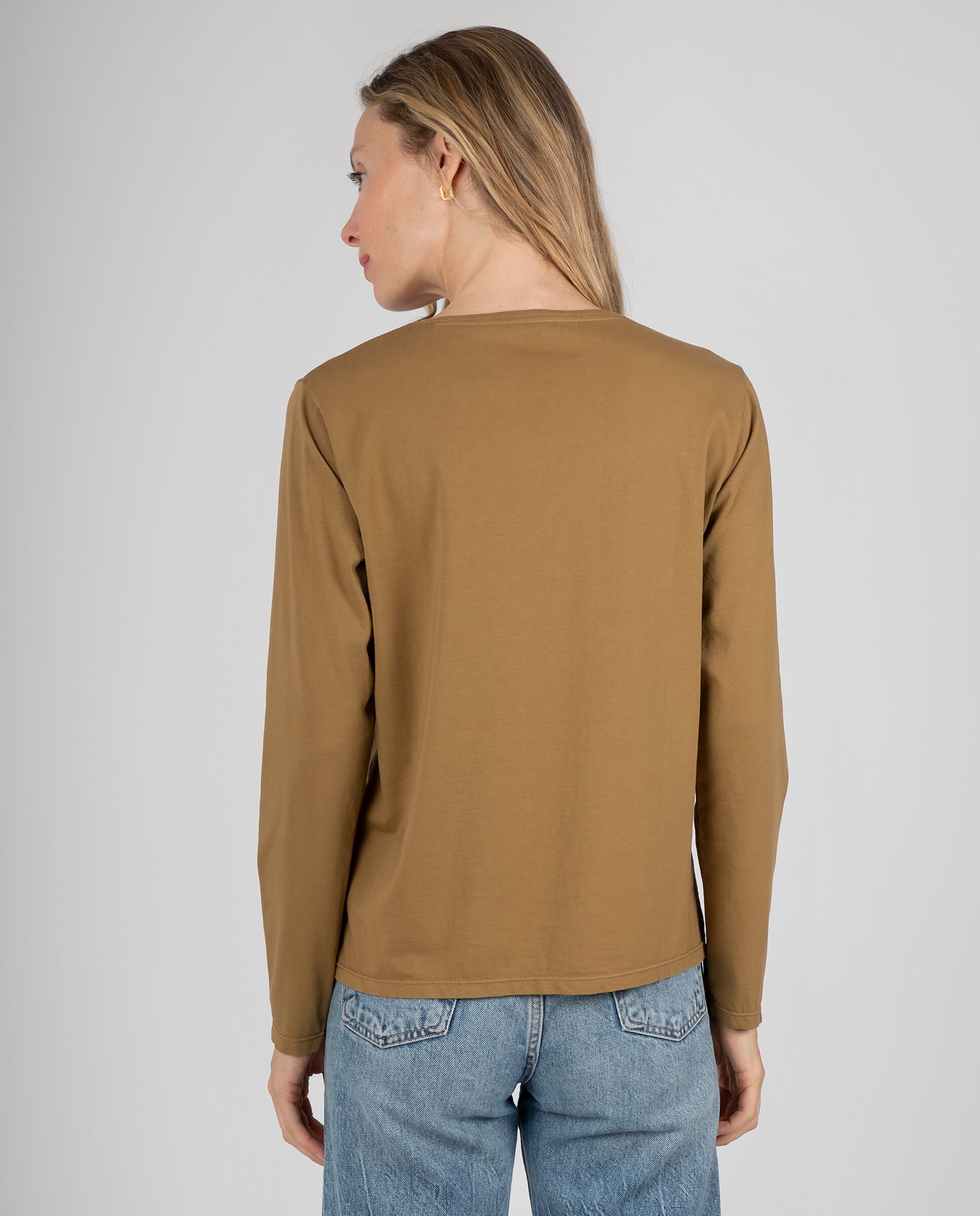 Camiseta básica de mujer con cuello redondo - Massana - Ocre Ocre-2