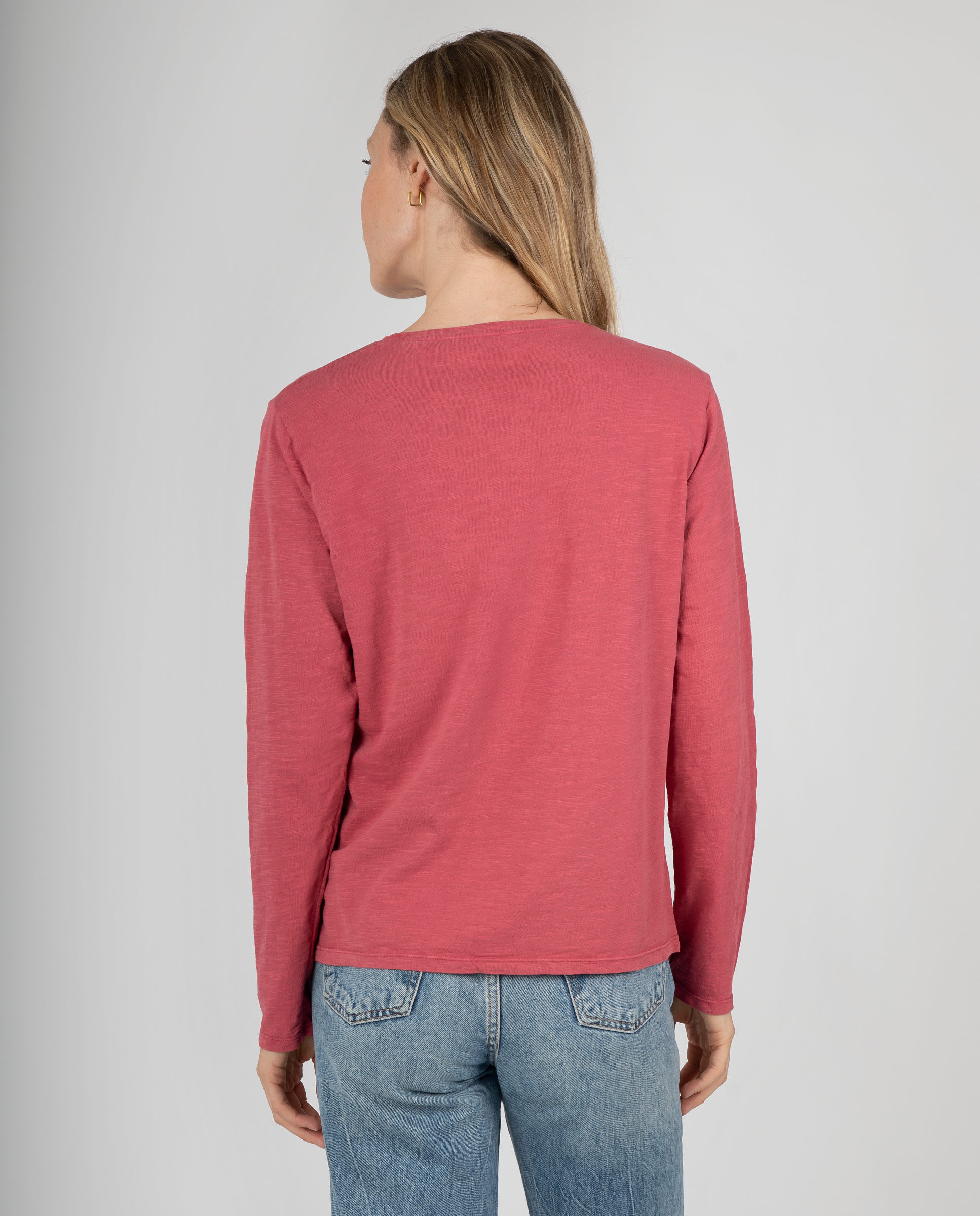 Camiseta básica de mujer con cuello redondo - Massana - Rojo Rojo-2