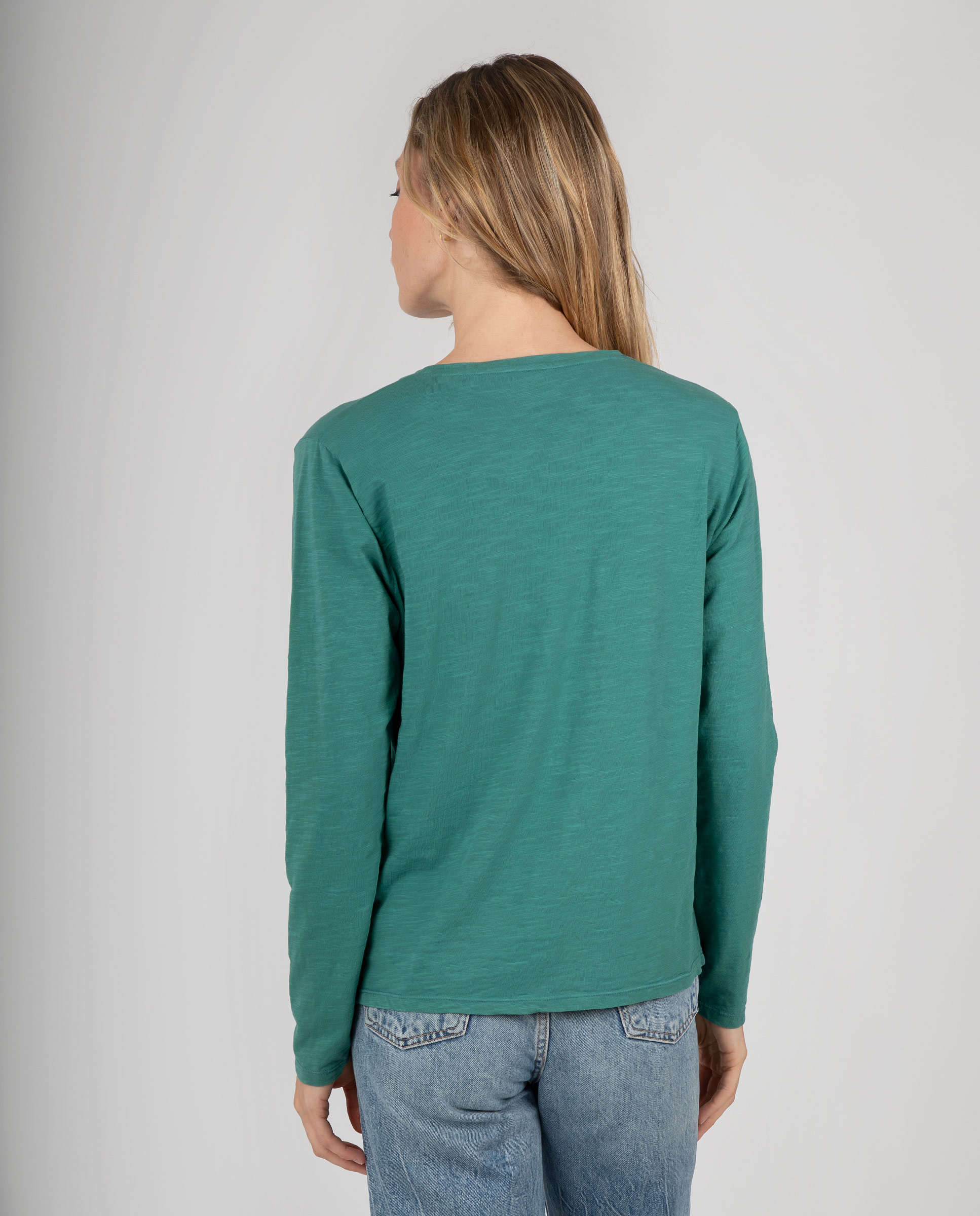 Camiseta básica de mujer con cuello redondo - Massana - Verde Verde-2