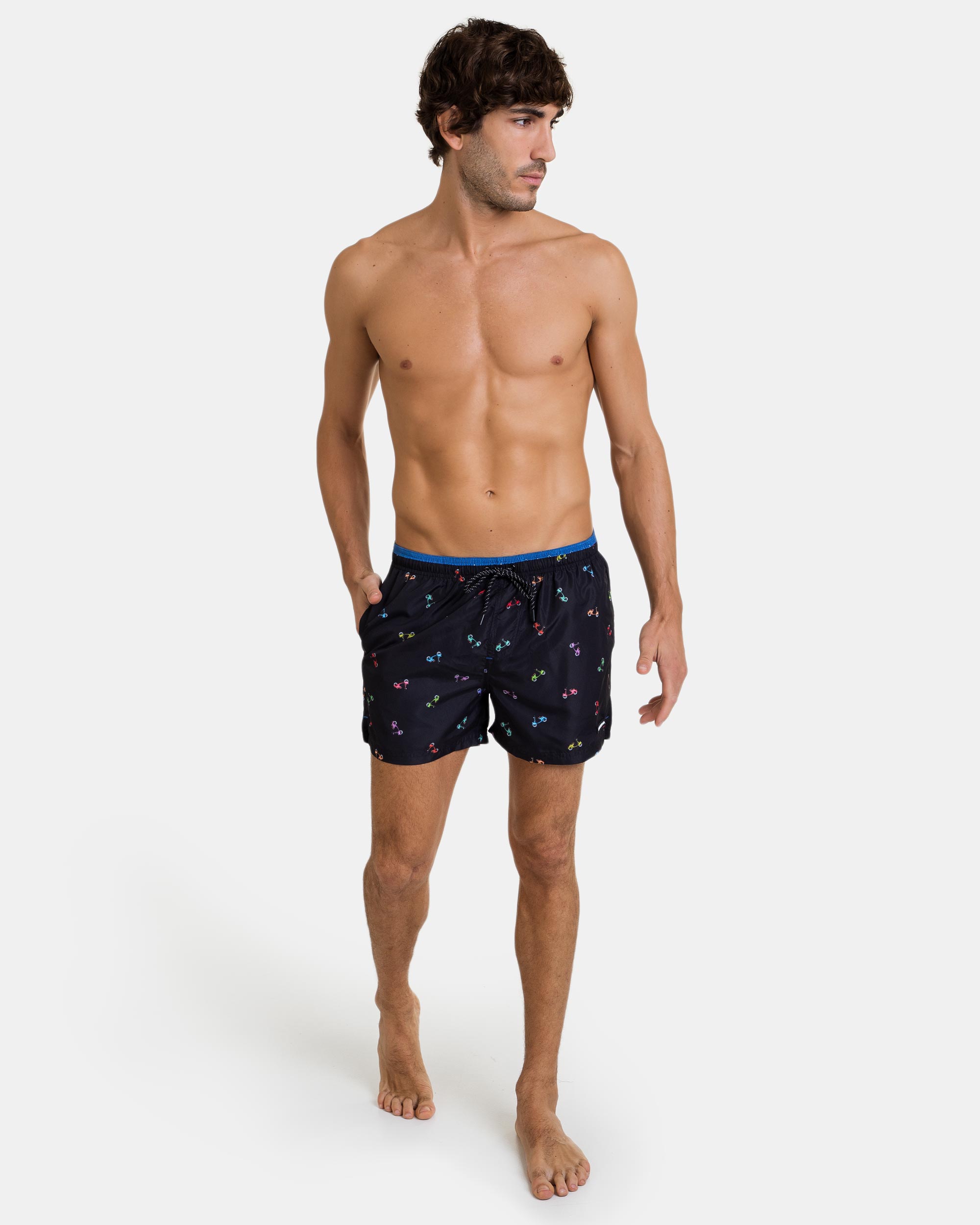 Bañador bermuda de hombre color negro