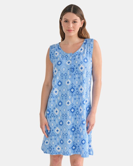 Imagen 0 de Camisón sin mangas con estampado geométrico