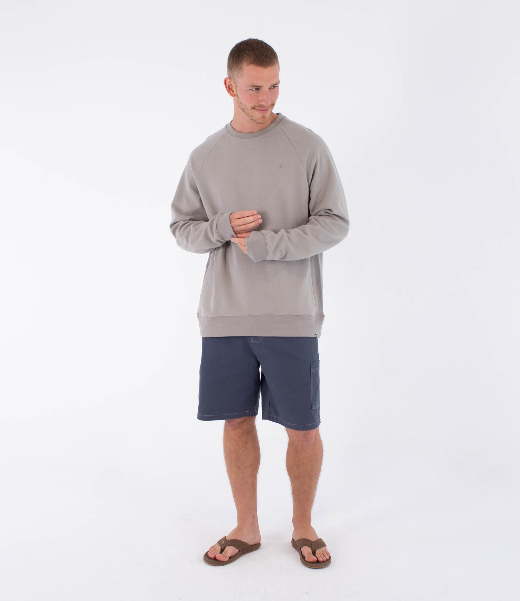 Sudadera de hombre Low Tide Crew HURLEY - Gris Gris-1