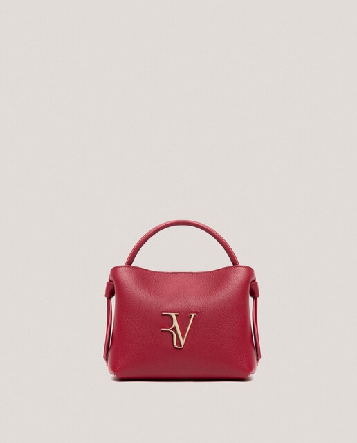 Imagen 0 de Bolso de mano pequeño de piel multiposición con logo RV