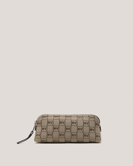 Imagen 0 de Estuche de mujer con estampado jacquard y logo RV