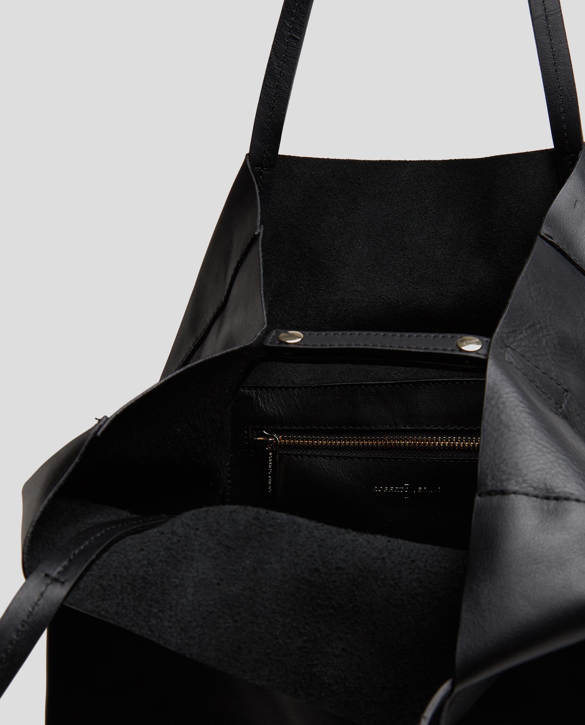 Shopper mediano de piel con logo grabado - Roberto Verino - Negro Negro-2