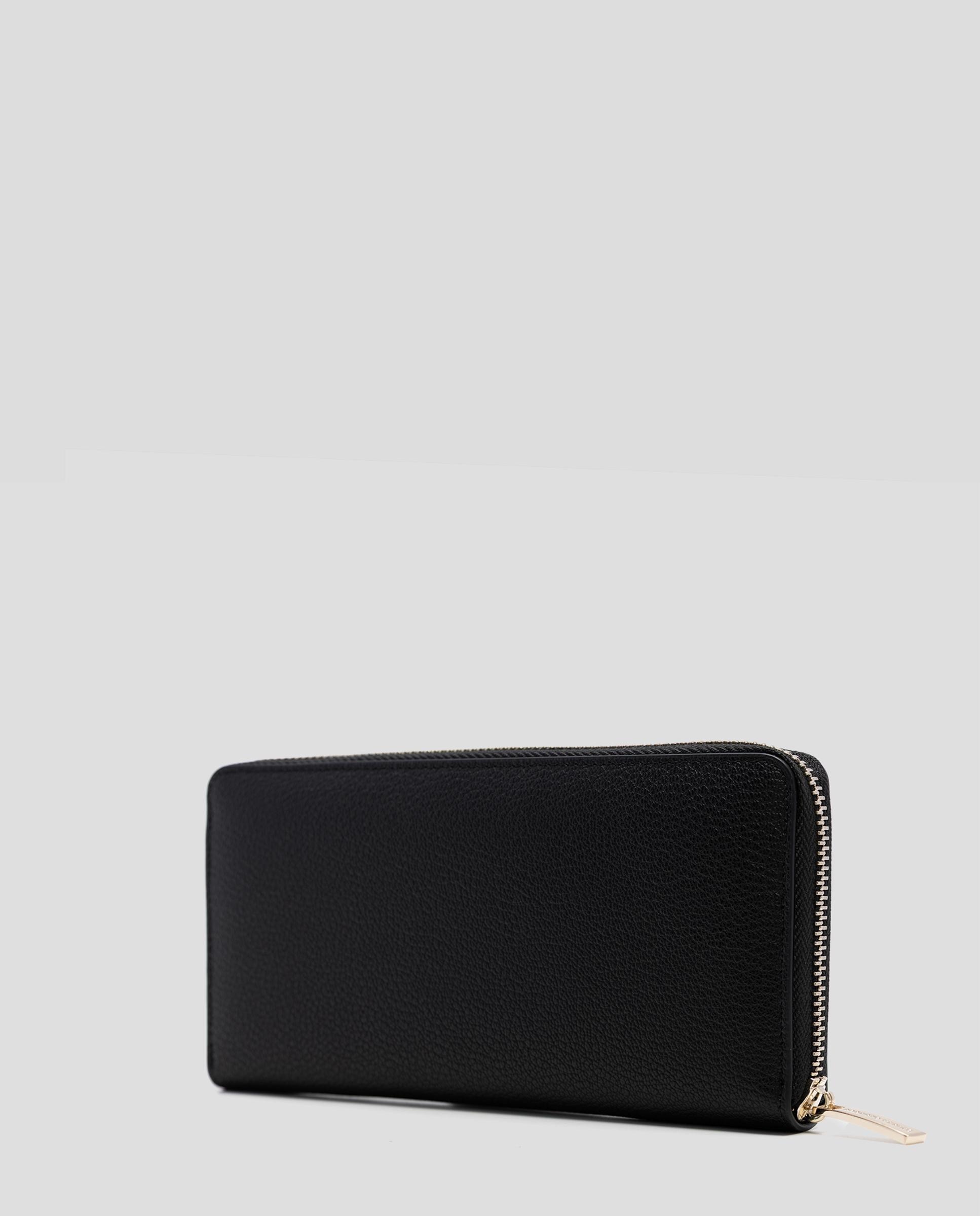 Cartera grande de mujer de piel granulada con logo rv - Roberto Verino - Negro Negro-4