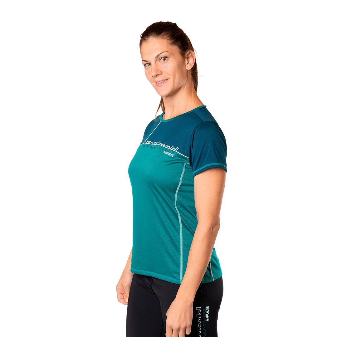 Imagen 1 de Camiseta de mujer Sezze Trangoworld - Verde / Azul marino Verde / Azul marino