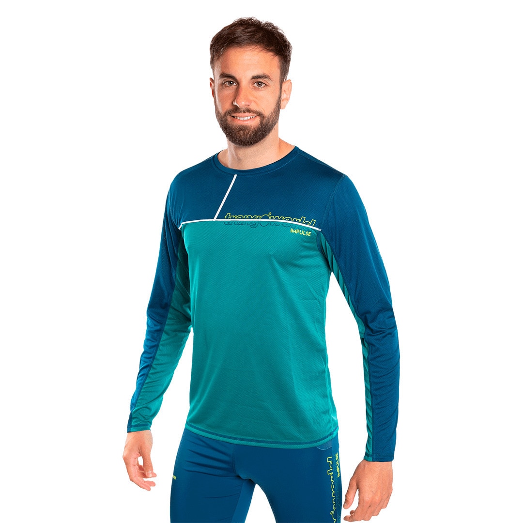 Imagen 3 de Camiseta de hombre Aden Trangoworld - Verde / Azul marino Verde / Azul marino