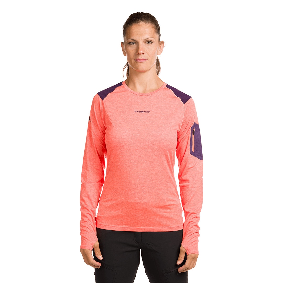 Imagen 1 de Camiseta de mujer Trx2 wm pro long Trangoworld - Coral Coral