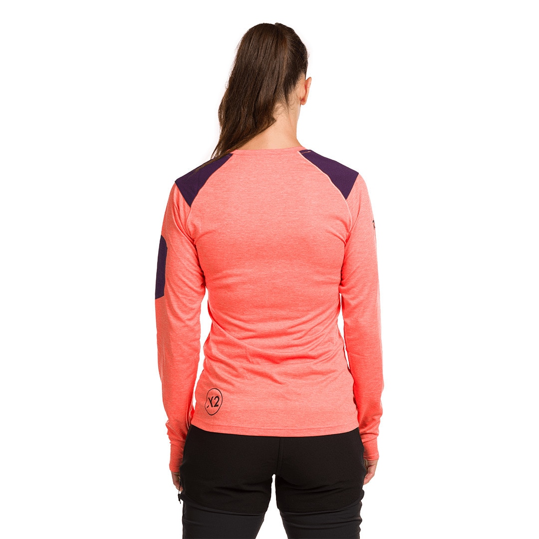 Imagen 2 de Camiseta de mujer Trx2 wm pro long Trangoworld - Coral Coral