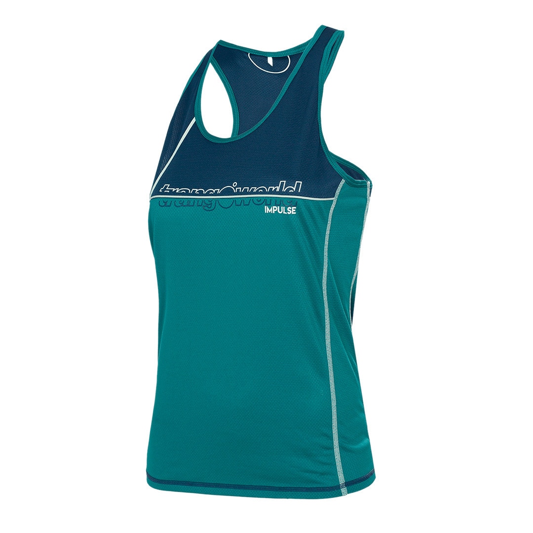 Camiseta de mujer Danxia Trangoworld - Verde / Azul marino Verde / Azul marino-1