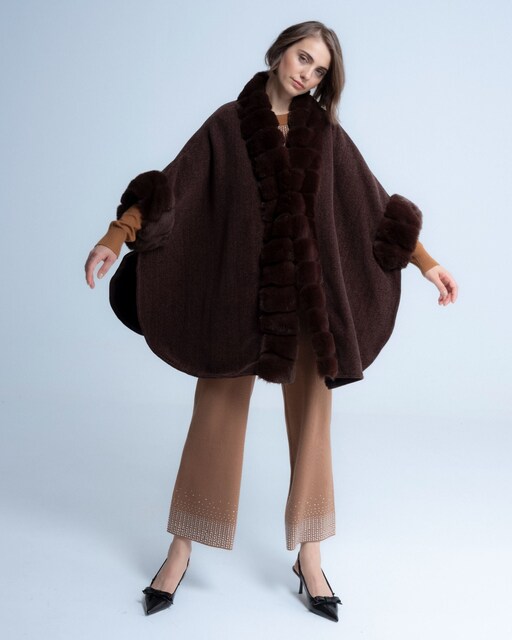 Imagen 0 de Poncho de mujer de terciopelo Elena