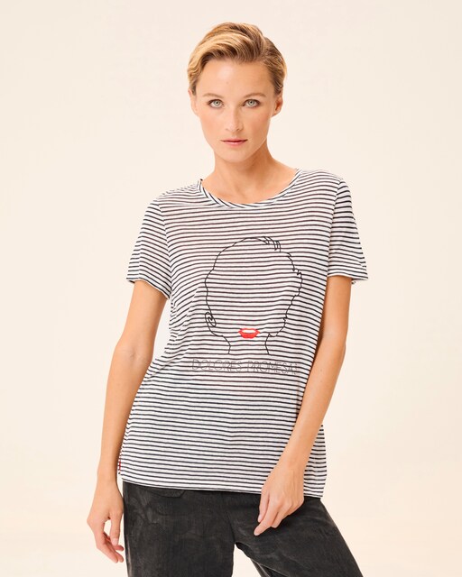 Imagen 0 de Camiseta de mujer Muse de manga corta y dibujo frontal