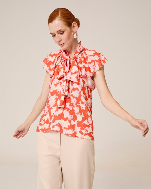 Imagen 0 de Blusa de mujer Zia con lazada y volantes