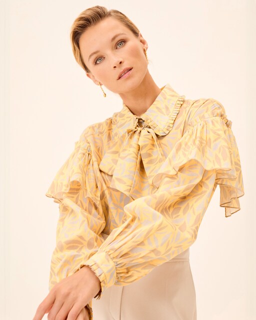 Imagen 0 de Blusa de mujer Dune estampada con volantes