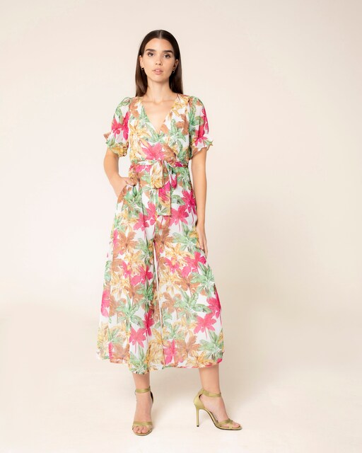 Imagen 0 de Mono largo con estampado floral multicolor