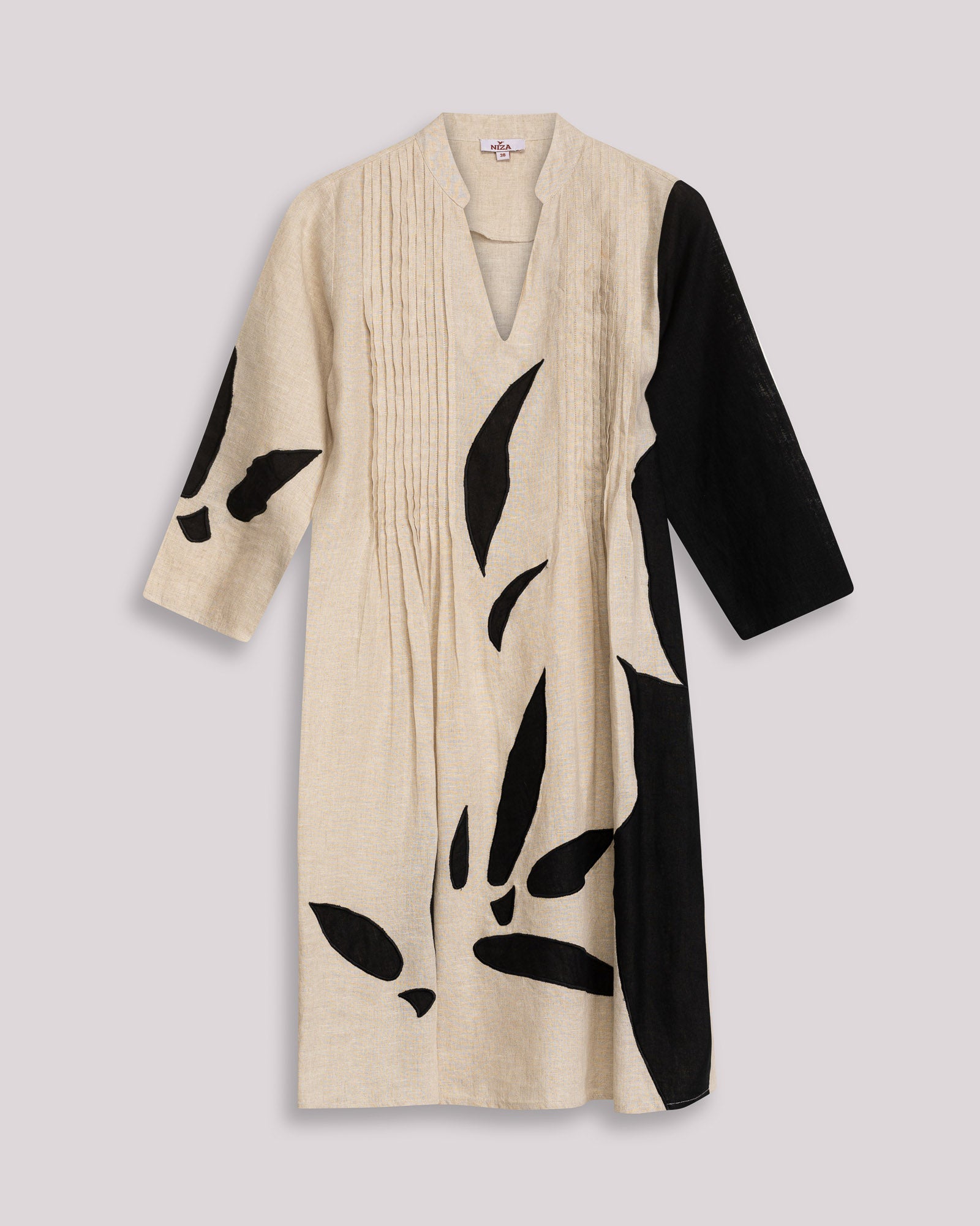 Imagen 6 de Vestido corto de lino Azores - Niza - Beige Beige