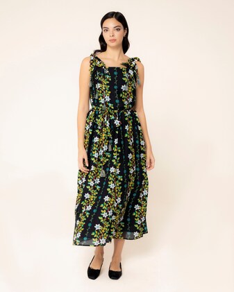 Vestidos largos de chiffon sin tirantes y escote corazón Narciso