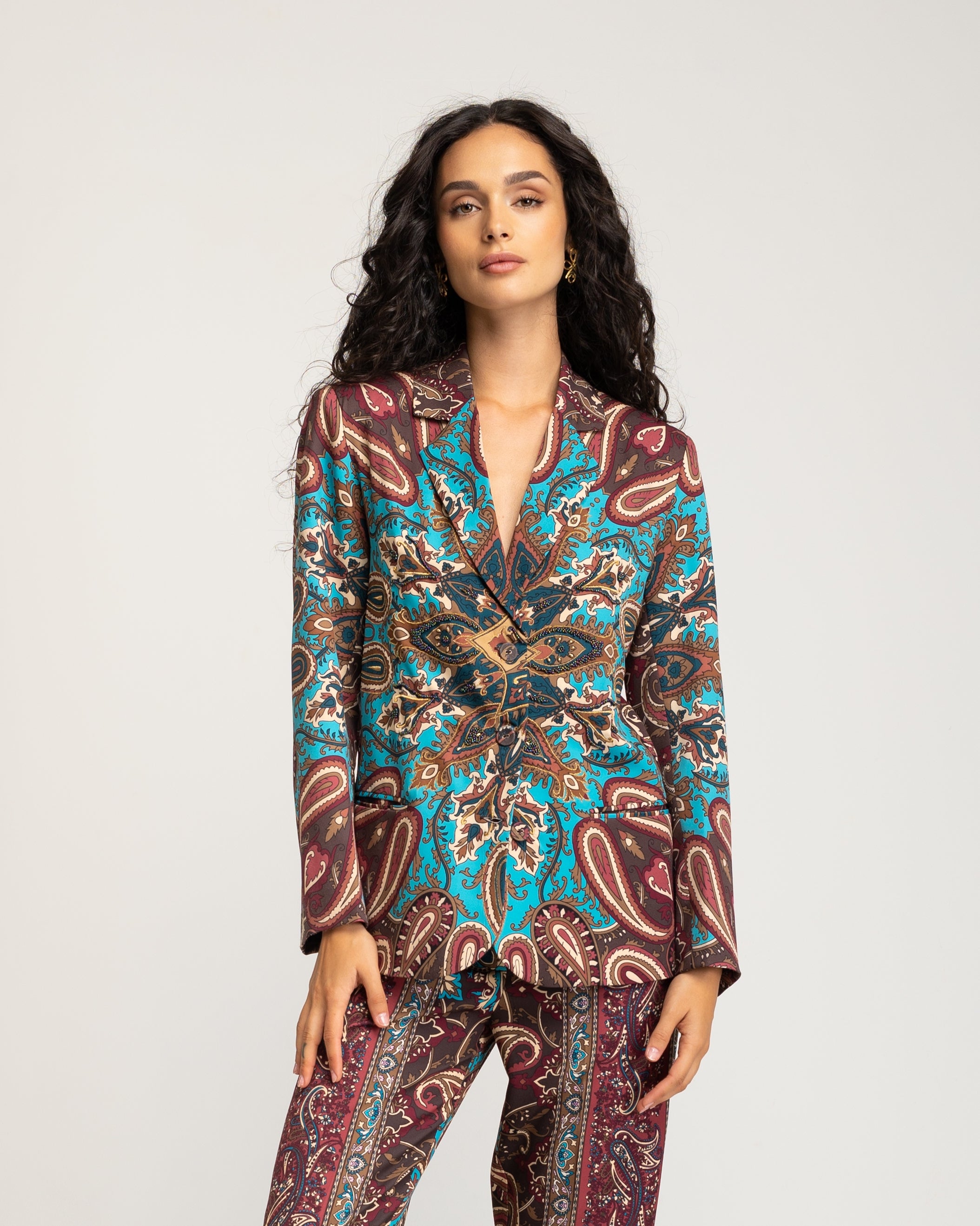 Chaqueta de mujer cenefas - Niza - Multicolor Multicolor-2