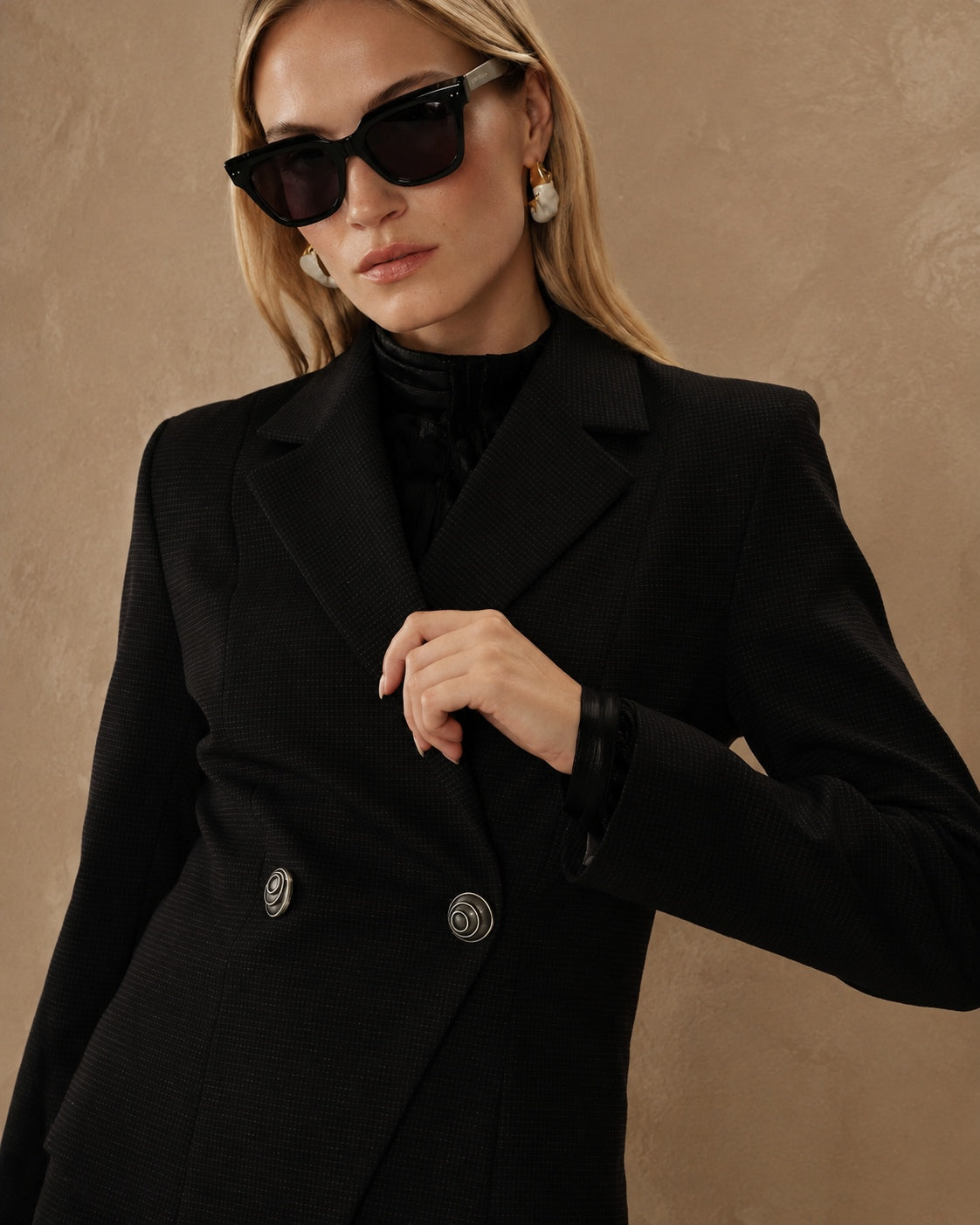 Blazer de mujer cruzado - Niza - Negro Negro-2