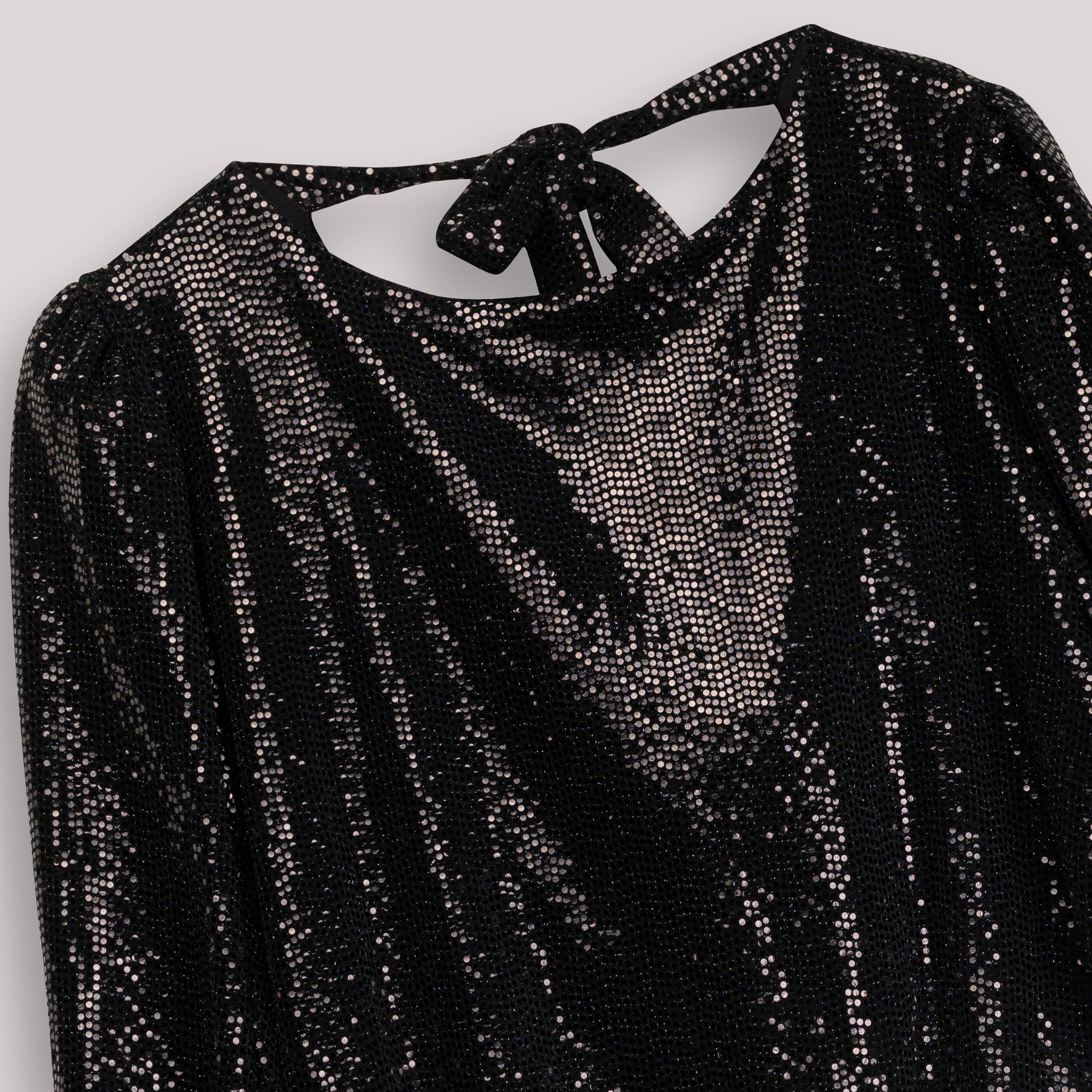 Top de mujer con lentejuelas y manga francesa - Niza - Negro Negro-7