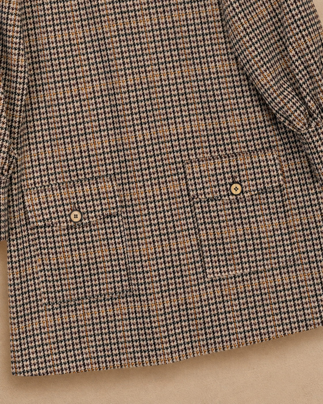 Vestido corto de mujer con estampado de cuadros - Niza - Marrón Marrón-5