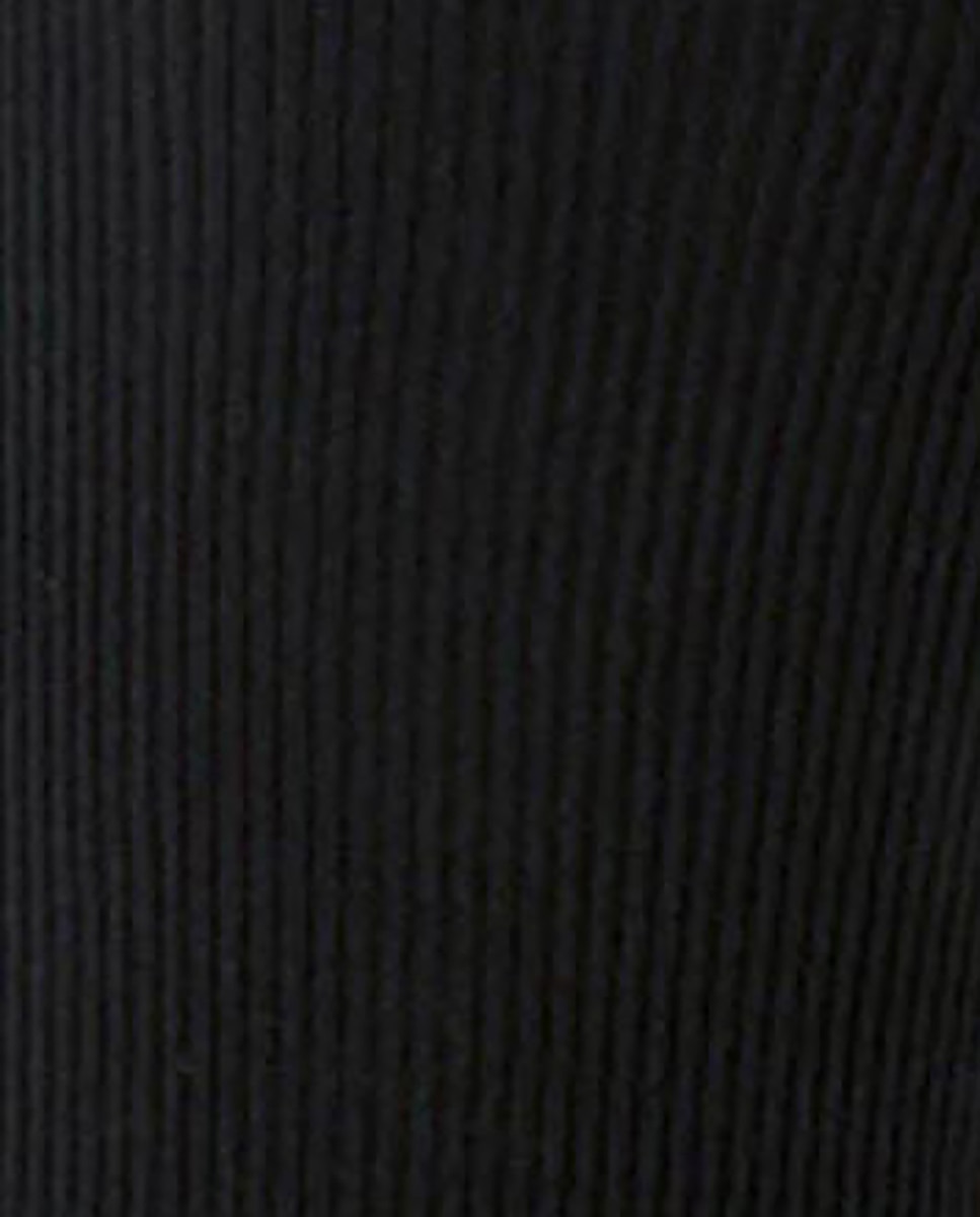 Pack de 2 pares de calcetines de mujer de algodón mercerizado de canalé - Punto Blanco - Negro Negro-2
