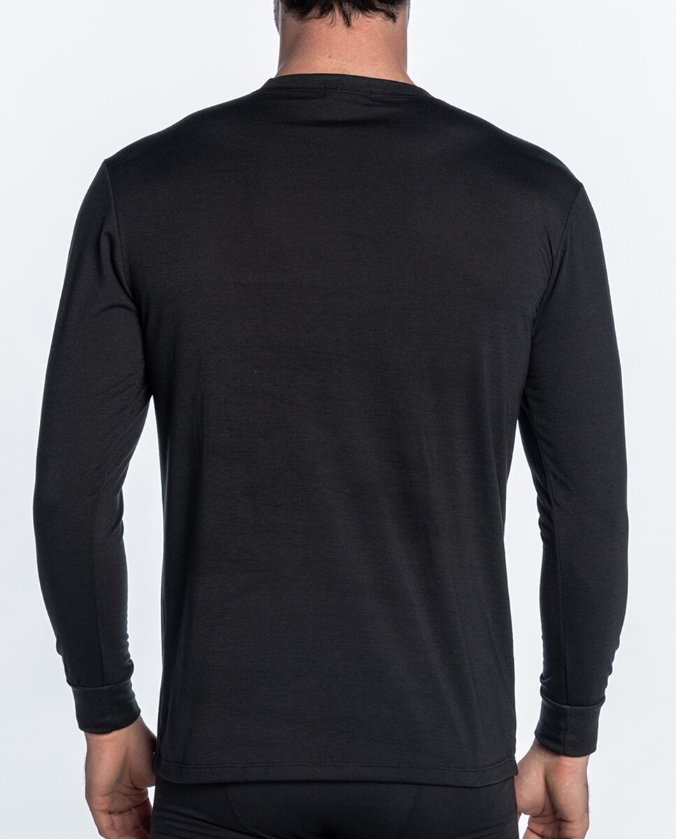 Camiseta de hombre de manga larga - Punto Blanco - Negro Negro-2