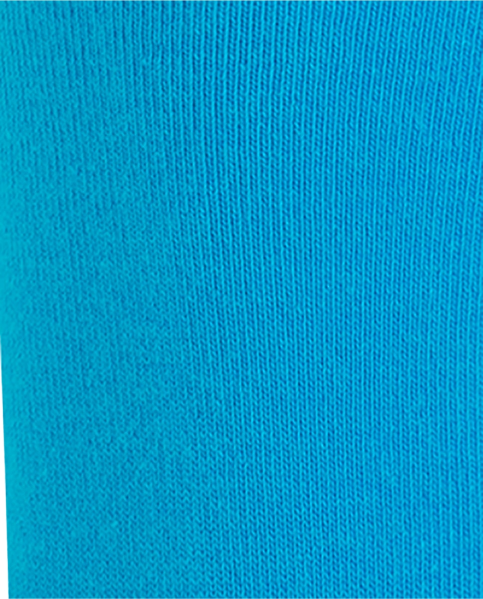 Pack de 3 pares de calcetines de mujer de algodón lisos con puño roulé - Punto Blanco - Azul Azul-2